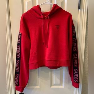 Red large guess sweat suit for women brand new never been worn